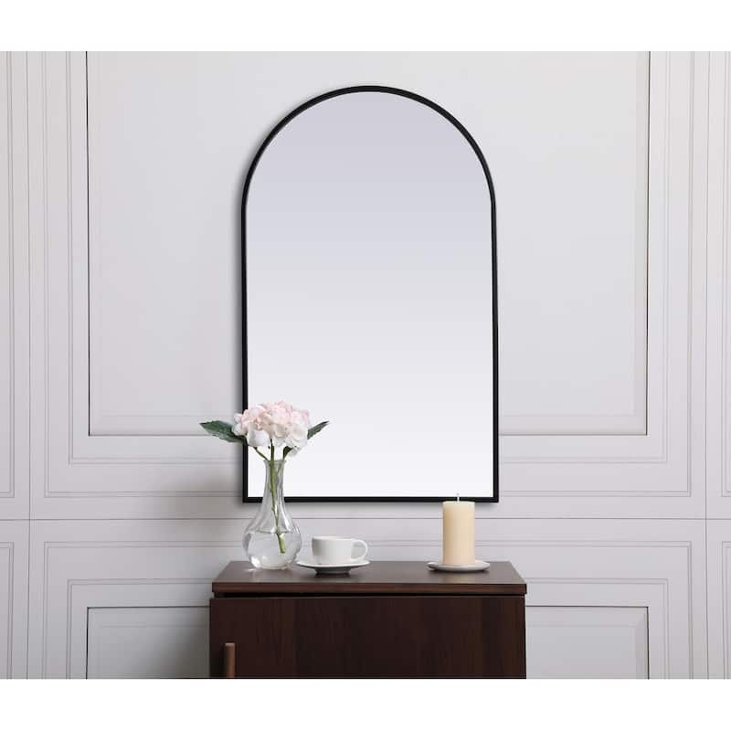 Indigo Home Metal Frame Arch Mirror 22x36 Inch