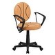 preview thumbnail 4 of 15, Sports Swivel Task Office Chair with Arms Basketball