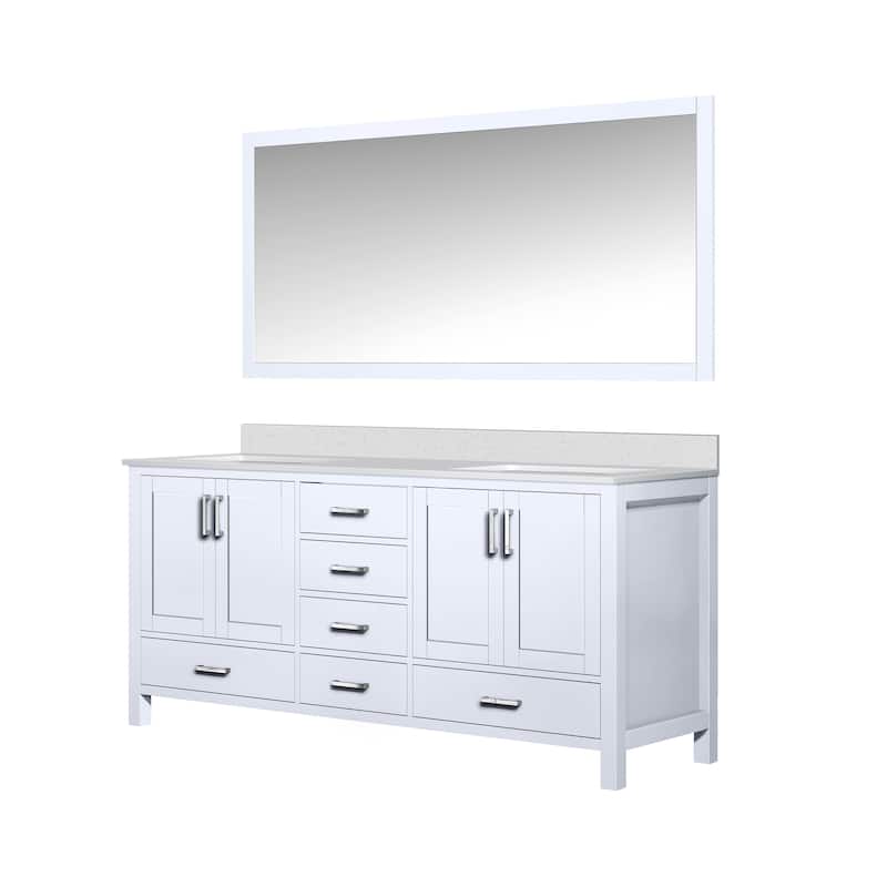 Jacques Bath Vanity, Cultured Marble Top and Mirror