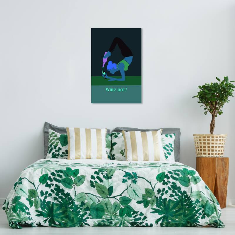 Wynwood Studio Canvas Sports and Teams Why Not Wine Brown and Modern & Contemporary Wall Art Canvas Print - 36 x 24