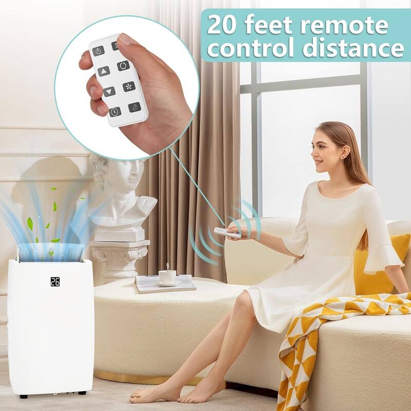 Portable Air Conditioner - 12000 BTU, Cools Up To 350 sq. ft, 4-in-1 with Window Kit