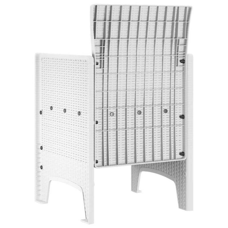 vidaXL Garden Chair 2/4 pcs Anthracite/Brown/White 53 x 49 x 85 cm PP - 53 x 49 x 85 cm