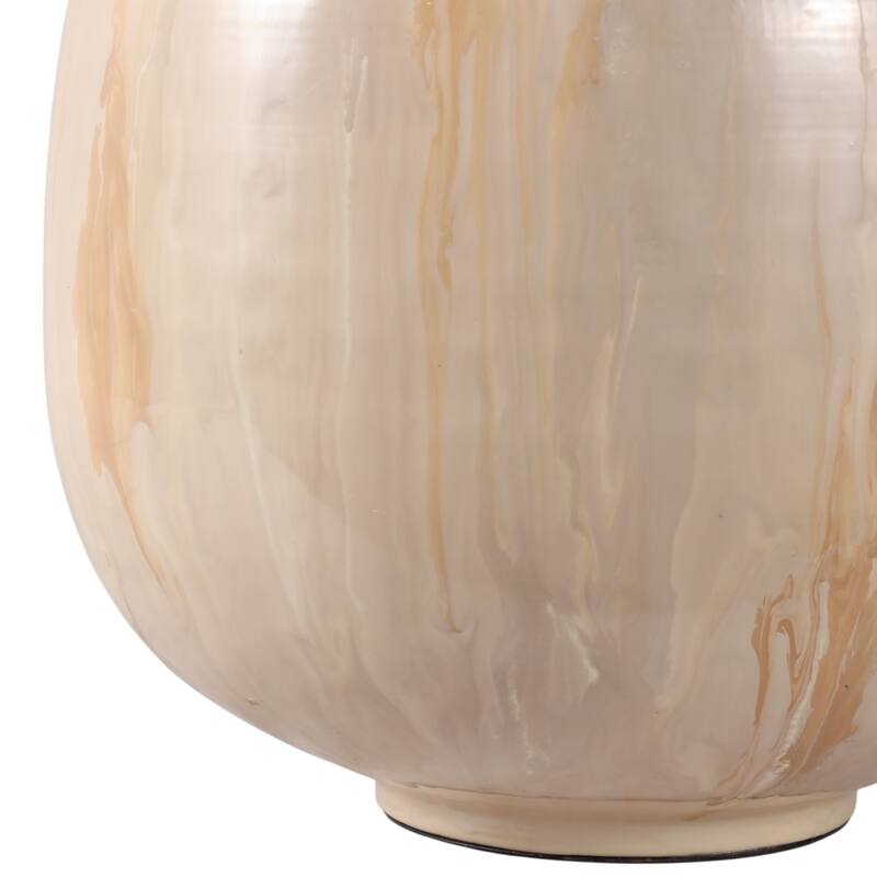 Metal Table Lamp Rounded Base Drum Shade Glam Modern Accent Lighting