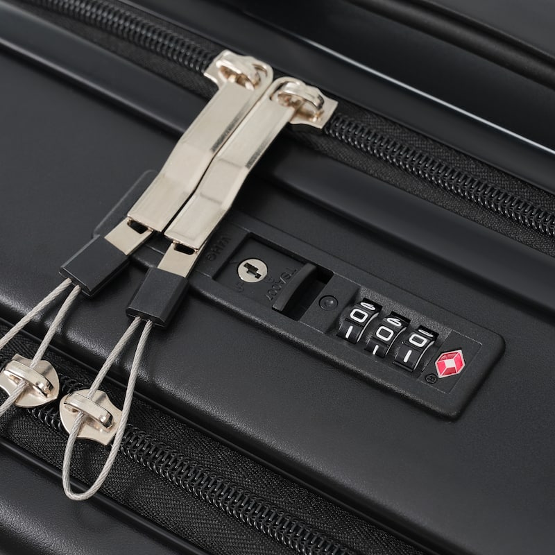 Front Opening Luggage Set 3 Piece,USB Port, Expandable Luggage with Handle Bag Spinner Wheels TSA Lock