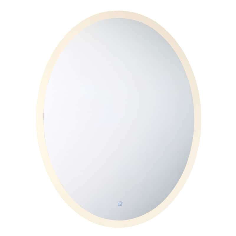 Kovacs P6108A 27-1/2" W x 35-3/8" H Modern Oval Frameless Bathroom - Natural