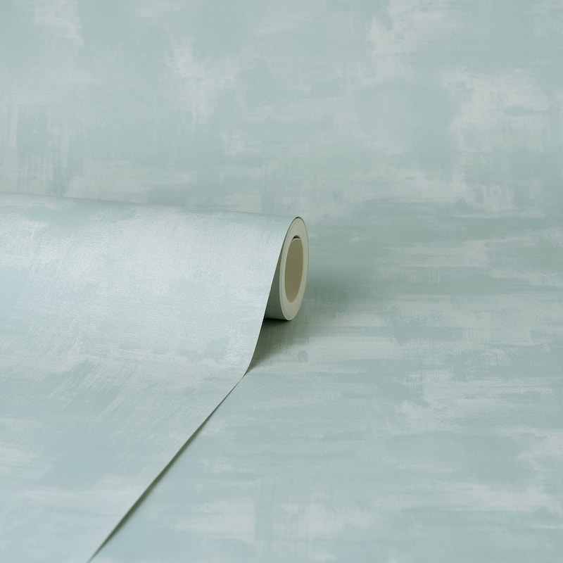 Fine Decor Ives Aqua Painterly Wallpaper