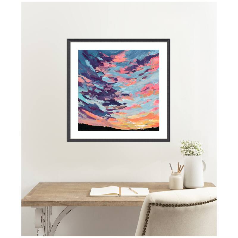 Kate and Laurel Framed Art Sunset Study by Emily Kenney