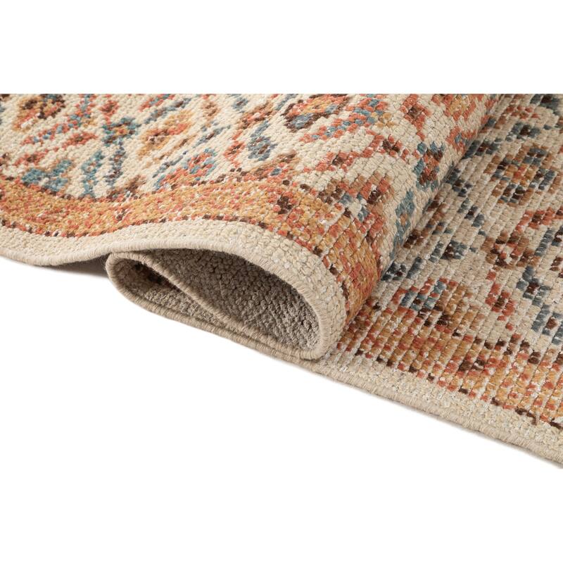 Terra by Obeetee Palace Trellis Beige Rug