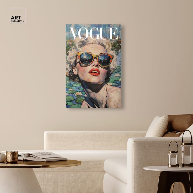 Water Lilies Icon Canvas by Art Remedy, Gallery Wrapped