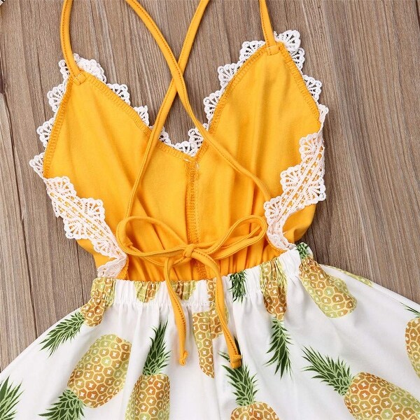 baby girl pineapple romper