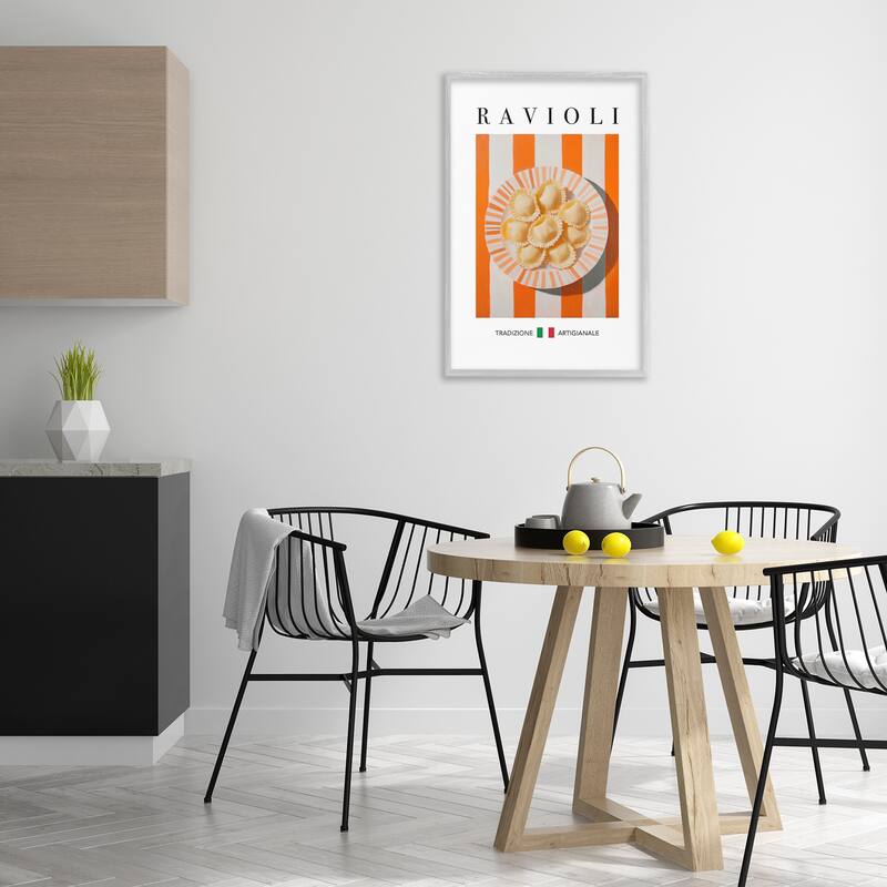 Stupell Traditional Ravioli Pasta Framed Giclee Art Design By Andreas Magnusson