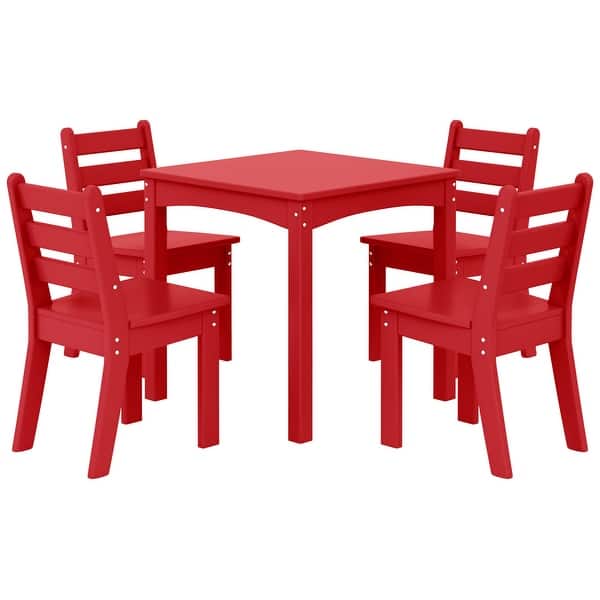 slide 2 of 70, Polytrends Garden Party Kids Outdoor 5-Pieces Dining Set Red