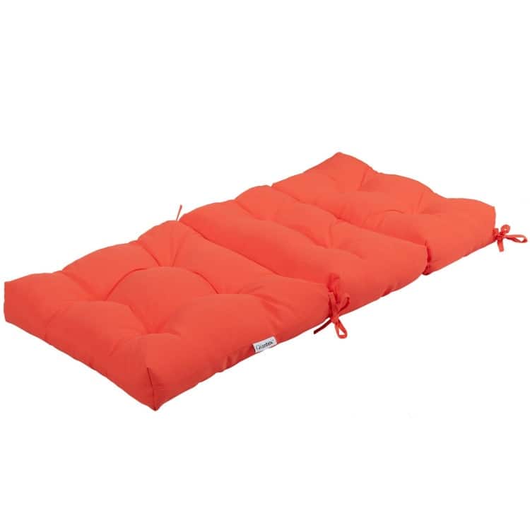 22" x 44" Tufted Outdoor Patio Chair Seating Pad - 44" (L) x 22" (W) x 5" (H)
