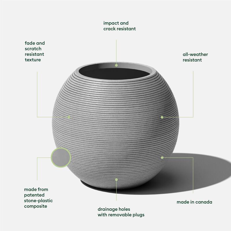 Veradek Strata Series Sphere 18'' Planter