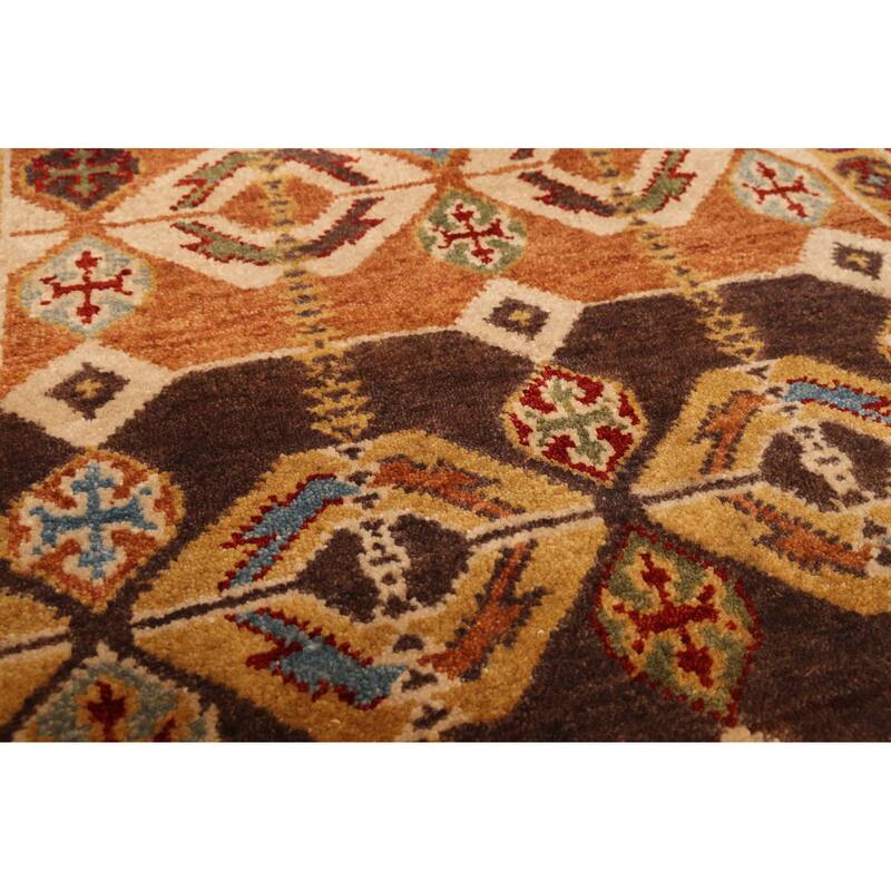 ECARPETGALLERY Hand-knotted Finest Agra Jaipur Multi Color Wool Rug - 2'4 x 8'5