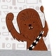 preview thumbnail 3 of 3, Lambs & Ivy Star Wars Chewbacca Cotton Rich Gray/White Wearable Blanket