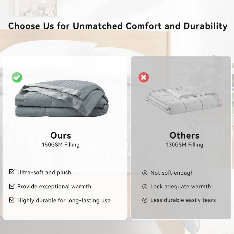 Hotel Quality Luxury Lightweight Jacquard Soft Bed Blanket with Satin Trim, Cozy and Warm