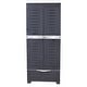 preview thumbnail 8 of 13, Sunnydaze 3-Shelf Plastic Lockable Storage Cabinet - 57.5"