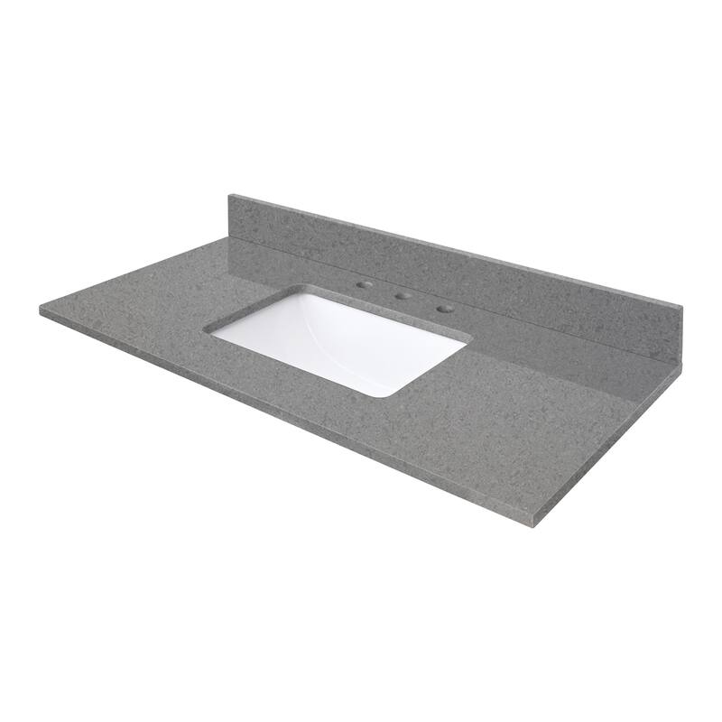 Avanity Quartz Vanity Top with Rectangular Undermount Sinks