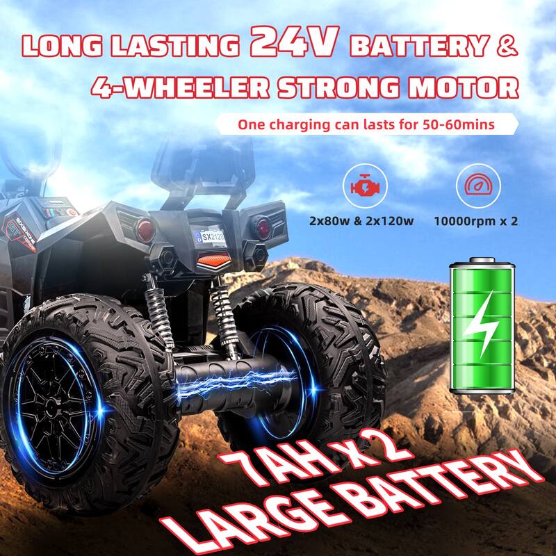 24V Electric Ride on Car Metal Suspensions, LED Light and Music