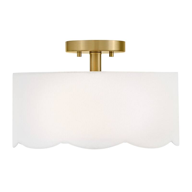 Lark 84381 Bliss 2 Light 14" Wide Semi-Flush Drum Ceiling Fixture with