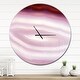 preview thumbnail 9 of 8, Designart 'Pink Agate Geode Geological Crystals' Oversized Modern Wall CLock