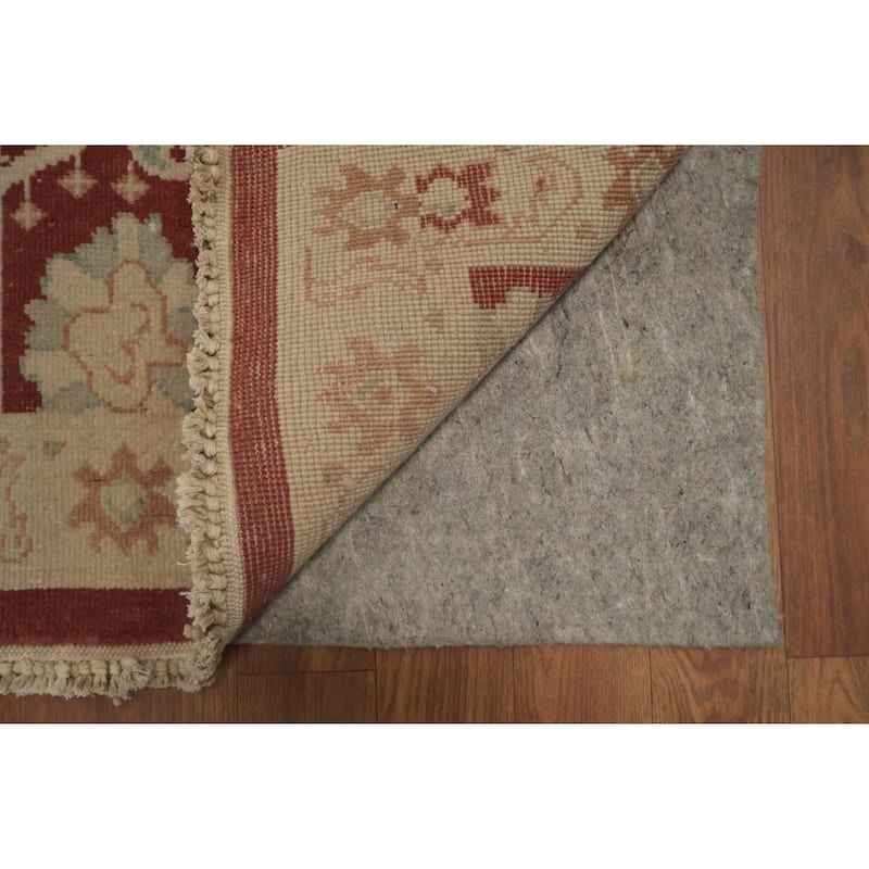 Hand Knotted Oriental 100% Wool Carpet Traditional All-Over Oranges & Rust Ziegler Area Rug - 3' 11'' X 2' 0''