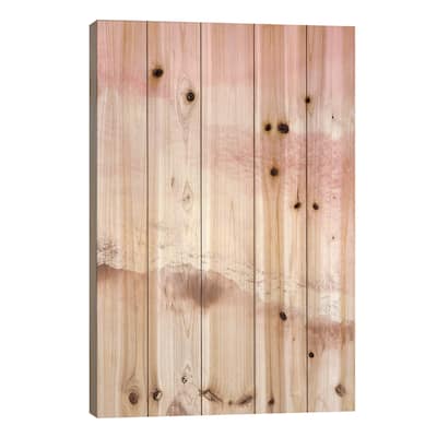 Pink Sea Print On Wood by Sisi & Seb - Multi-Color