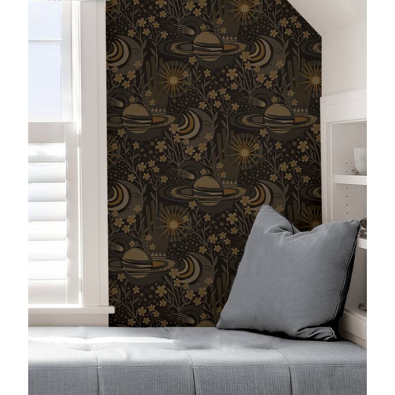 Pip & Lo Black Ethereal Cosmos Peel & Stick Wallpaper