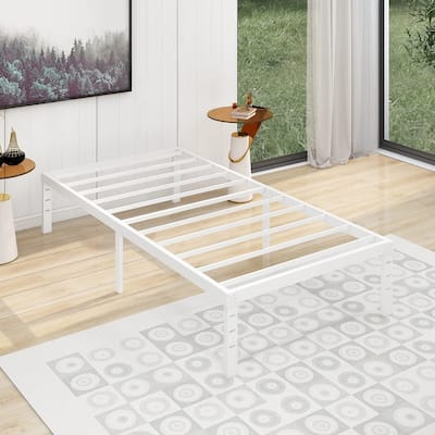 alazyhome 14 inch Metal Platform Bed Frame Steel Slat