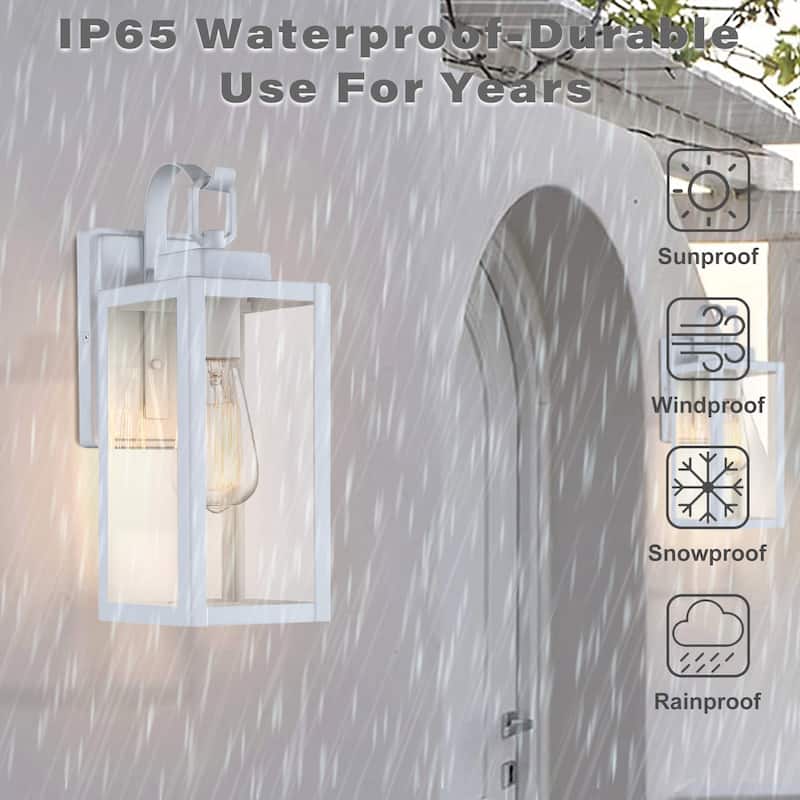 2 PACK 1-Light Outdoor Wall Light Sconce - 5"x6.7"x13.75"