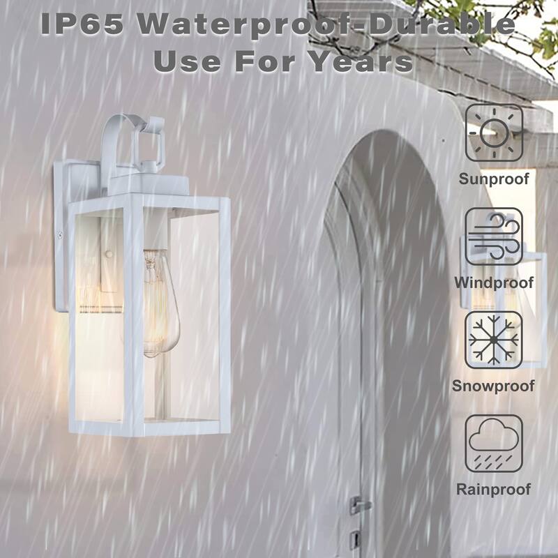2 Pack 1-Light Outdoor Wall Sconce - 5"x6.7"x13.75"