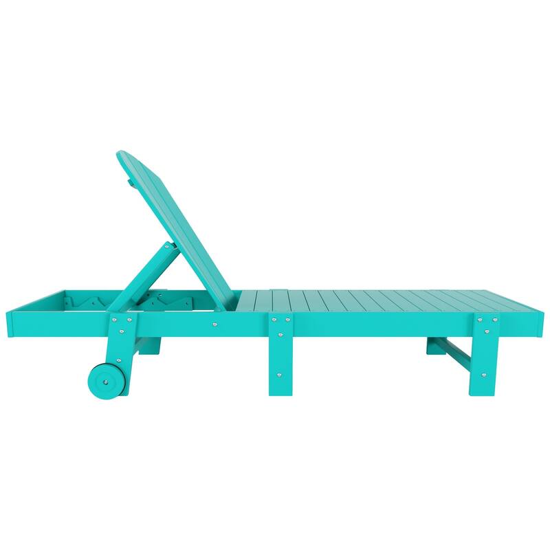 Polytrends Laguna Hdpe All Weather Outdoor Patio Pool Reclining Armless Chaise Lounges (3-Piece Set)