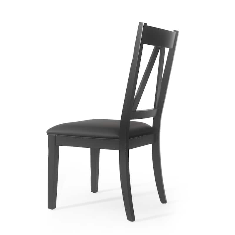 Fairgreens Farmhouse Upholstered Wood Dining Chairs (Set of 2) by Christopher Knight Home - 20.00" L x 22.75" W x 39.00" H