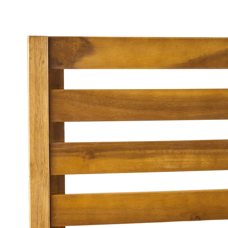 Storage bench with rack