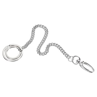 Wallet Key Chain w Keyrings Clasp Plated Metal Belt Loop Pocket Clip ...