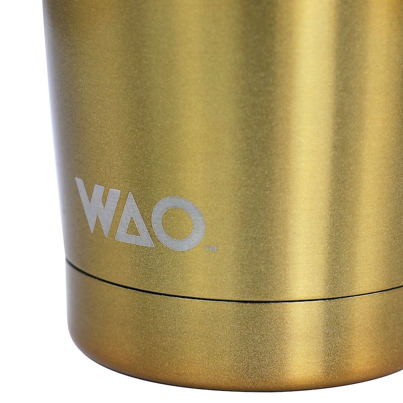 WAO 18oz Thermal Tumbler with Acrylic Lid in Dark Gold