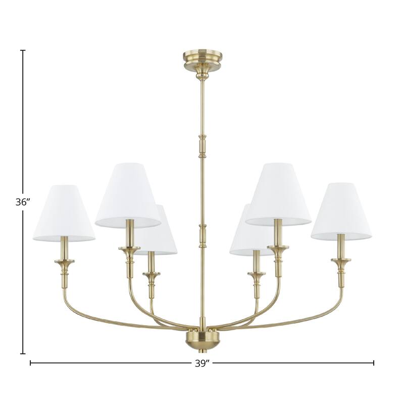 Barton 6-Light Chandelier - Antique Gold