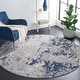 preview thumbnail 10 of 34, SAFAVIEH Meadow Matthissa Modern Abstract Rug 6'7" Round - Grey/Blue - Round