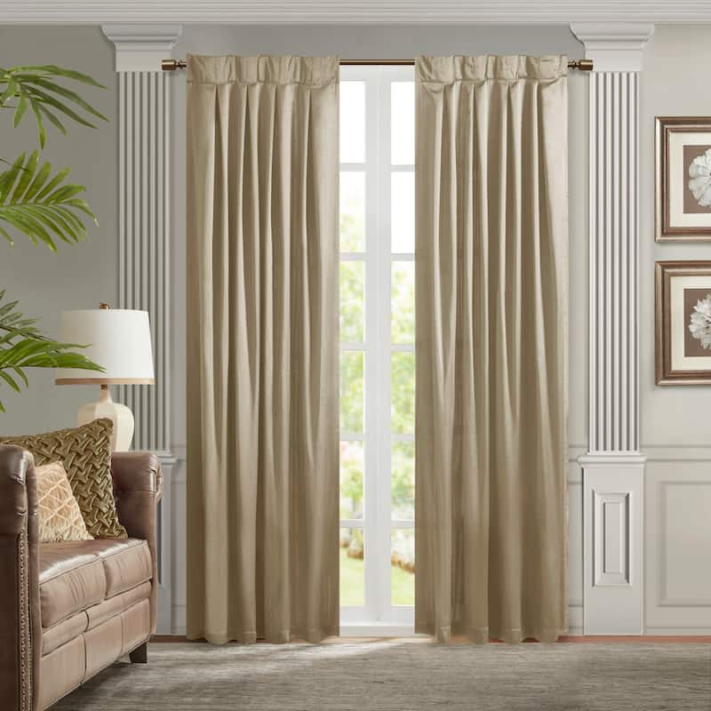 Croscill Avignon Pleat Curtain Panel with Tieback (Single) - 26x84" - Champagne