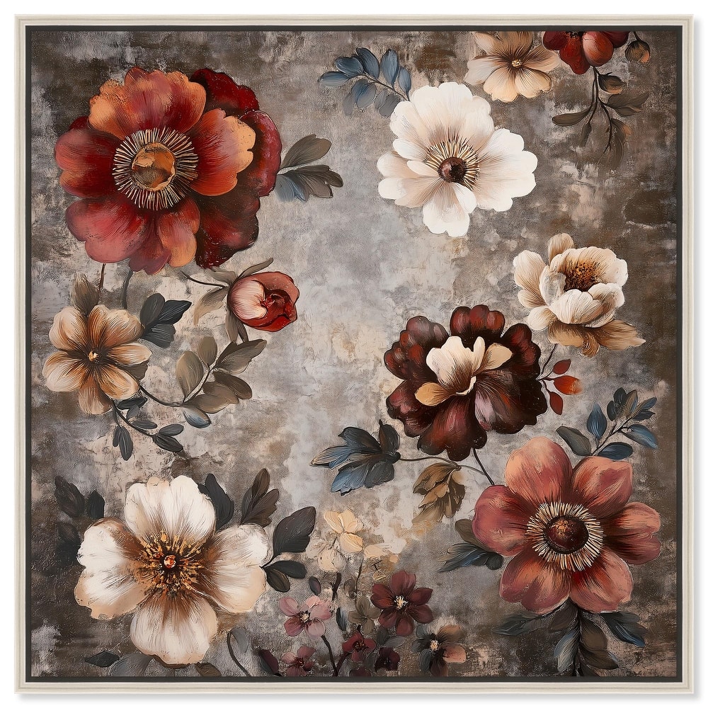 Dusk Dahlias Canvas by Art Remedy