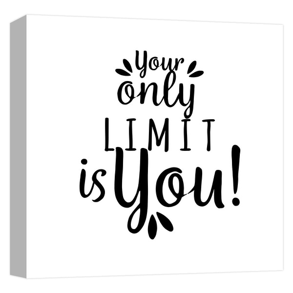 PTM Images 9-124624 PTM Canvas Collection 12" x 12" - "Your Limit" Giclee Sayings & Quotes Art Print on Canvas