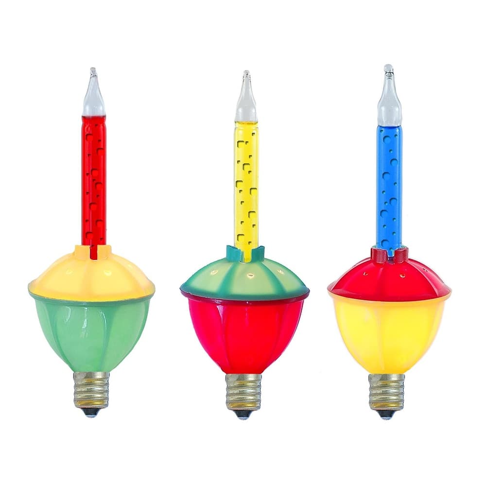 3 Pack Christmas Bubble Light Replacement Pack, Red and Yellow Liquid