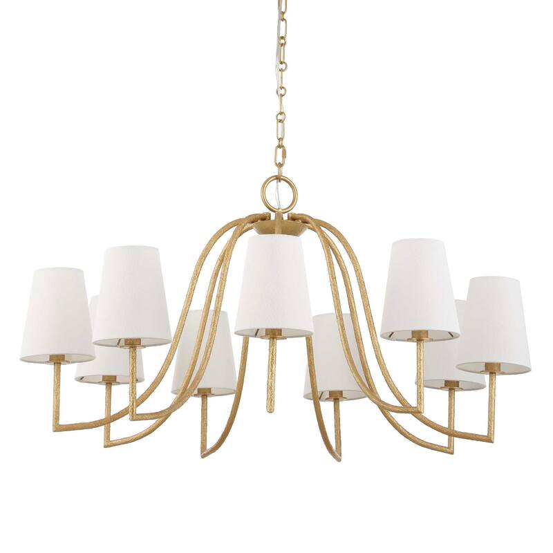 Uttermost Seville 9 Light Gold Chandelier - 42"W x 42"D x 21.625"H
