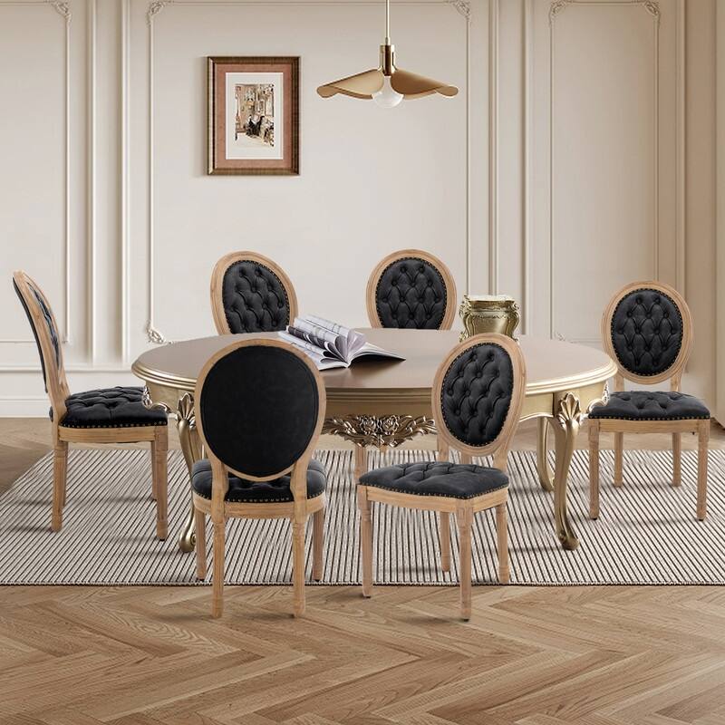 French Dining Chair with Nailhead Trim Set of 6
