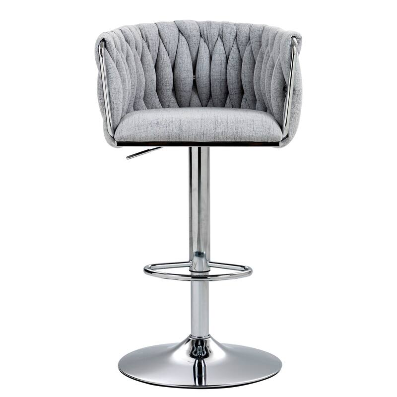 360° Fabric cover Swivel Bar Stools Set of 2
