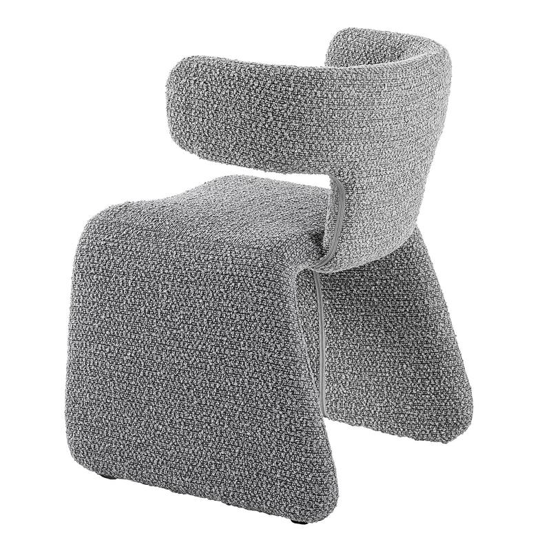 Modrest Bergman Modern Light Grey Fabric Dining Chair