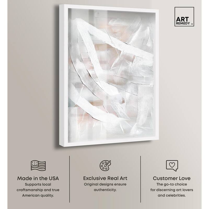 Thick White Texture I Shadowbox by Art Remedy