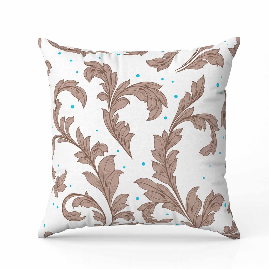 Petal Perfection Faux Suede Reversible Throw Pillow White and Brown