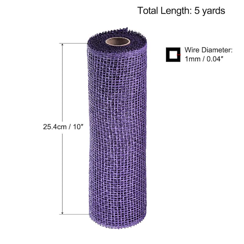 1 Roll PP Burlap Mesh 10" x 5 Yard Decorative Wreath Wrapping Ribbon